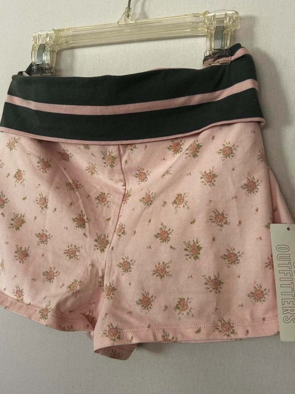 Out from under Pink Floral Fold-Over Waist micro Shorts - Picture 4 of 5
